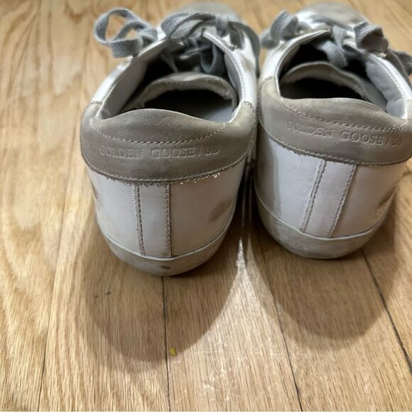 Golden Goose Super-Star with Perforated Star and Ice Gray Heel Tab - Picture 6 of 9